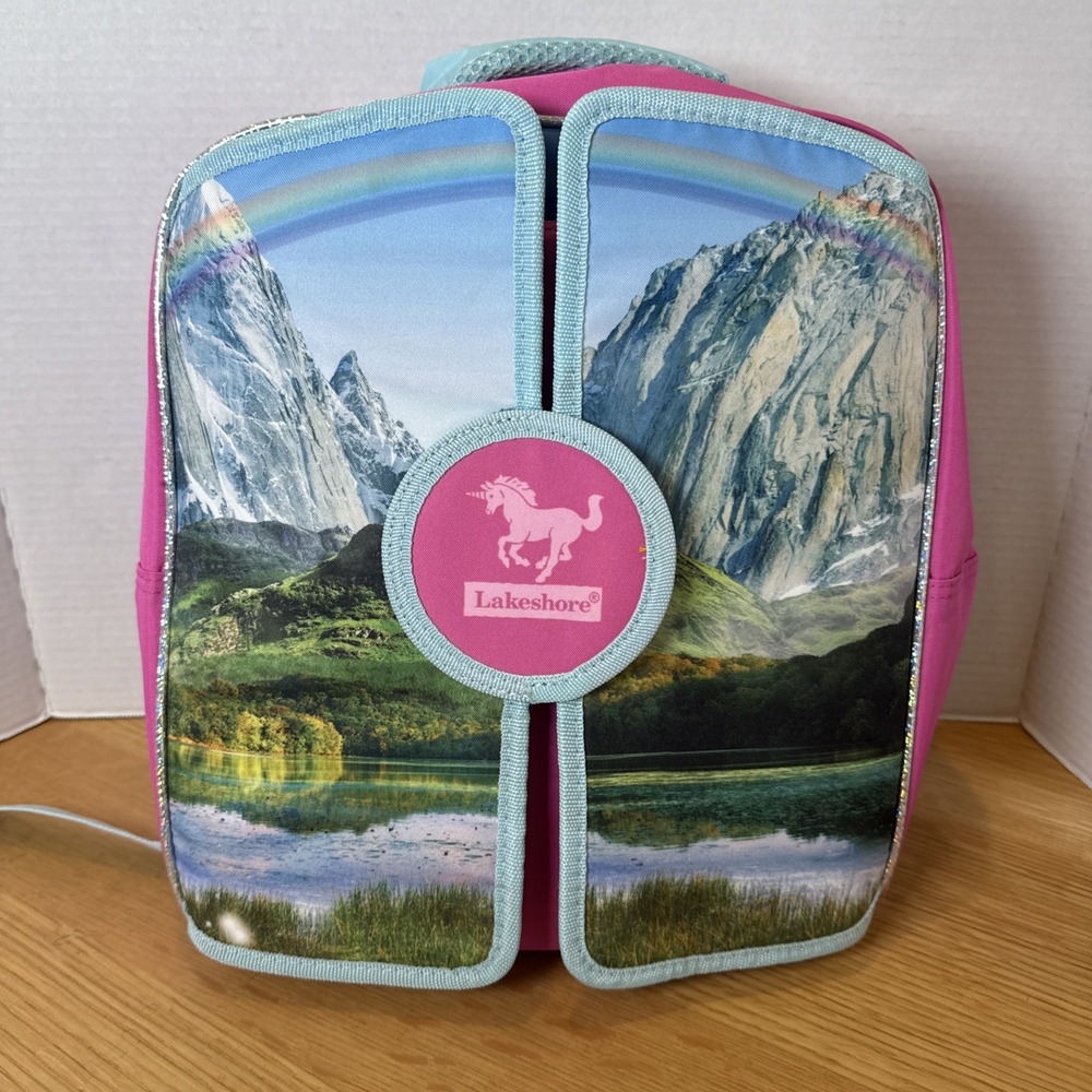Lakeshore Unicorn Backpack Kids Horse Scene Fold Out Play Area